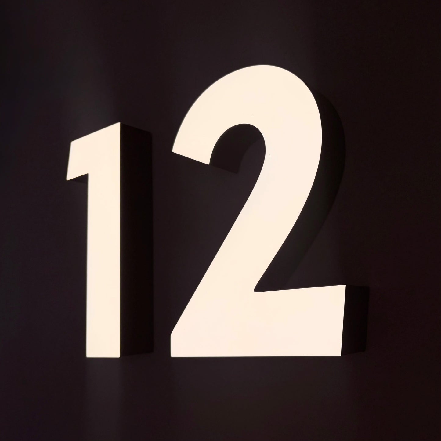 Beleuchtete Hausnummer 12 "Oslo"