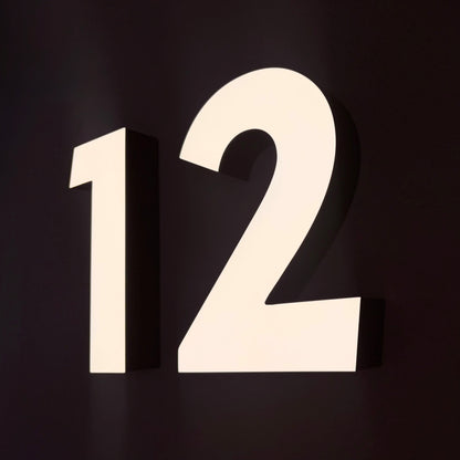 Beleuchtete Hausnummer 12 "Oslo"